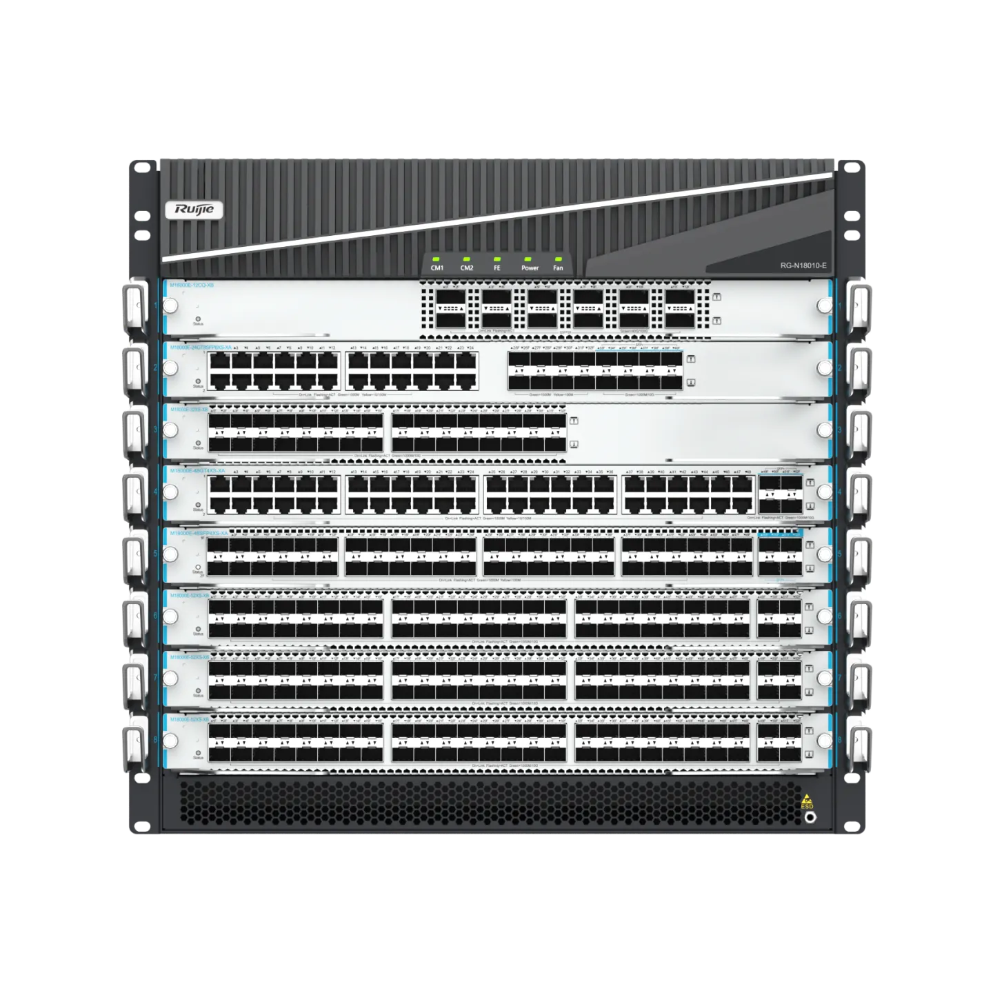 Ruijie RG-N18010-E 10U 8-Slot 19.2Tbps High-Density Core Switch(Chassis)
