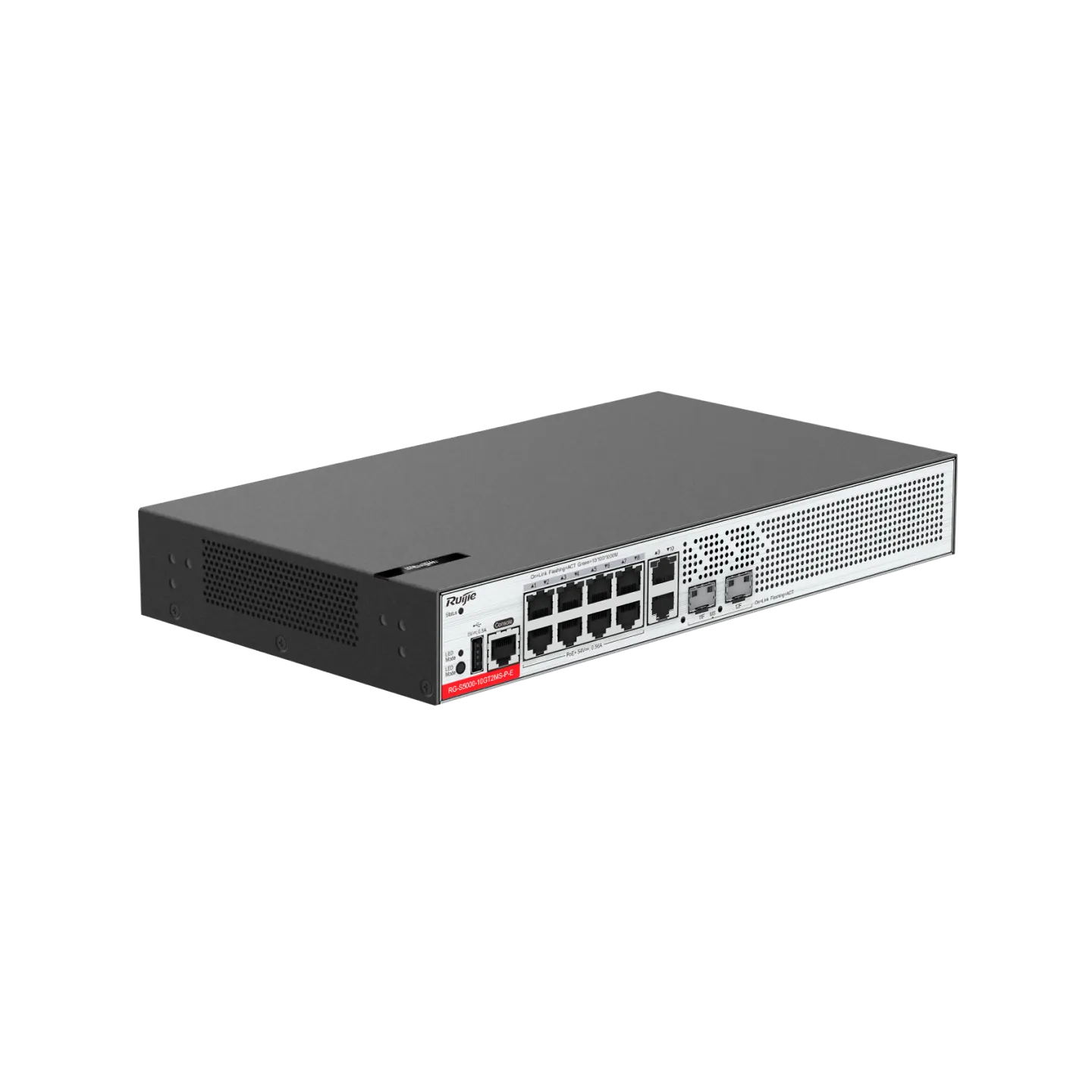 Ruijie RG-S5000-10GT2MS-P-E 10×1G PoE+ & 2×2.5G SFP Layer 2+ Switch