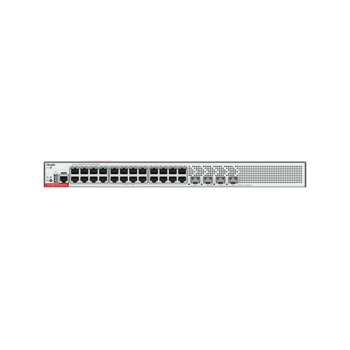 Ruijie RG-S5000-24GT4MS-P-E 24×1G PoE+ & 4×2.5G SFP Layer 2+ Switch