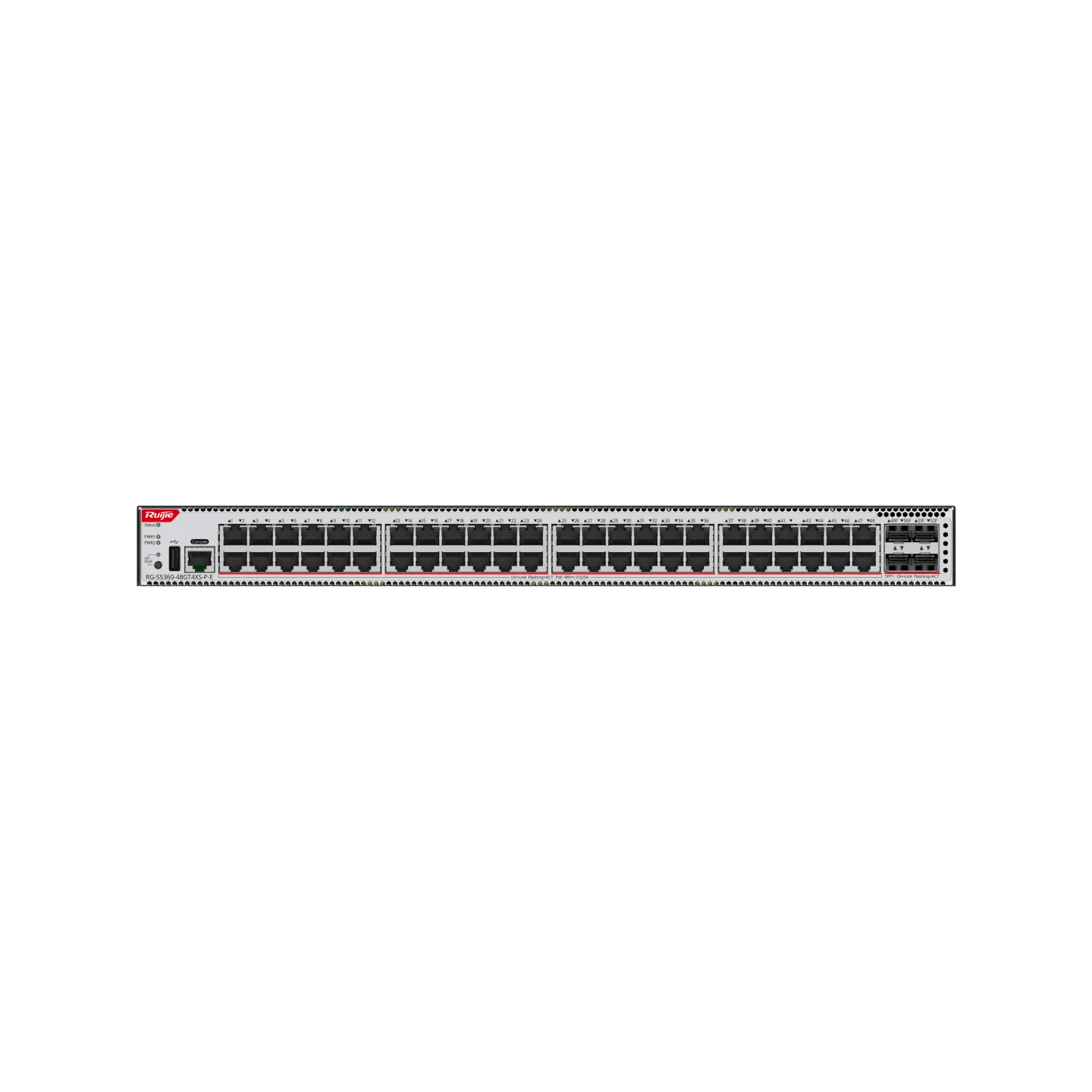 Ruijie RG-S5360-48GT4XS-P-E Industrial 48×Gigabit PoE+ & 4×10G SFP+ Switch