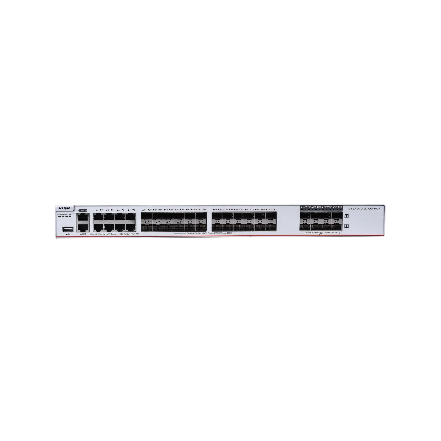 Ruijie RG-S5760C-24SFP/8GT8XS-X 24×SFP/8×GE + 8×10G SFP+ Switch