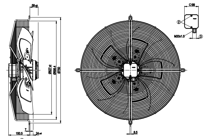 S6D630-AE01-01 EBMpapst Axial Fan