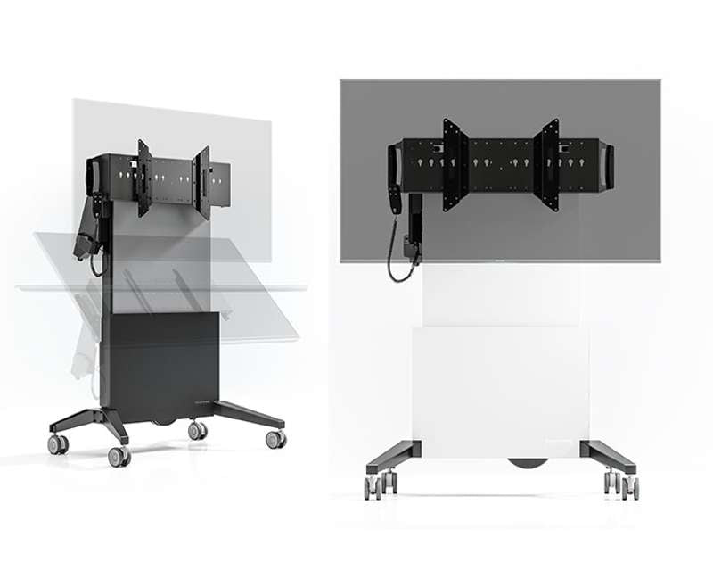 Salamander Designs Mobile Stand, Electric Lift and Tilt, White