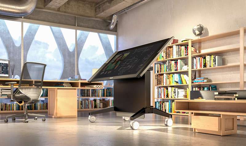 Salamander Designs Mobile Stand, Electric Lift and Tilt, White