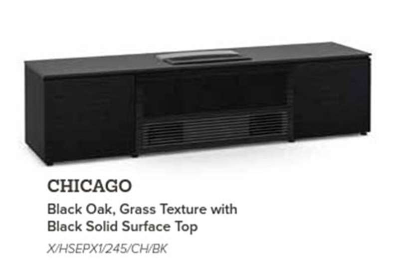 Salamander Designs Black Oak Cabinet for Hisense PX1-PRO Projector