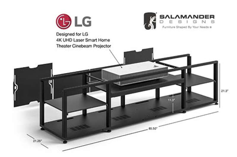 Salamander Designs OSLO Black Cabinet for LG Projectors