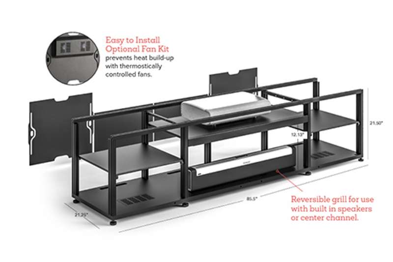 Salamander Designs Black Oak Cabinet for Samsung Projector