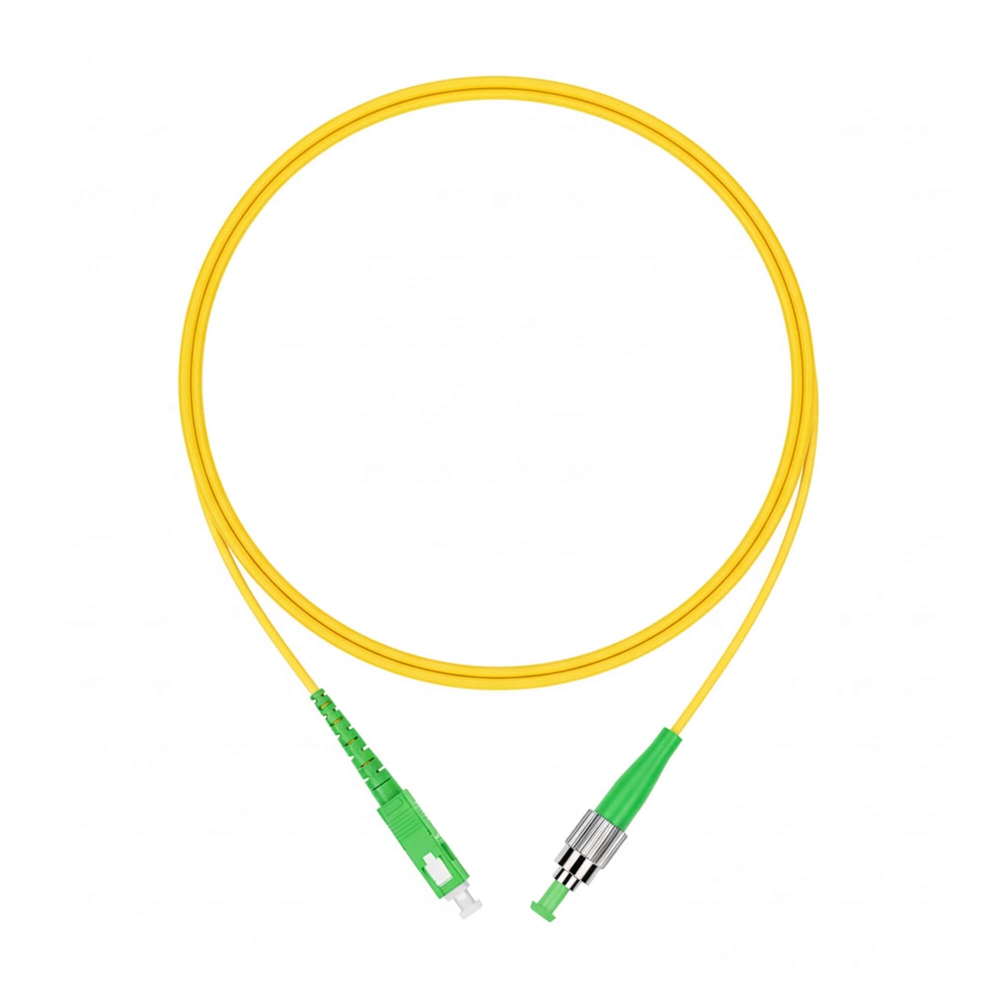 NSComm SC APC to FC APC Simplex Single Mode Fiber Patch Cable, 2.0mm OFNR