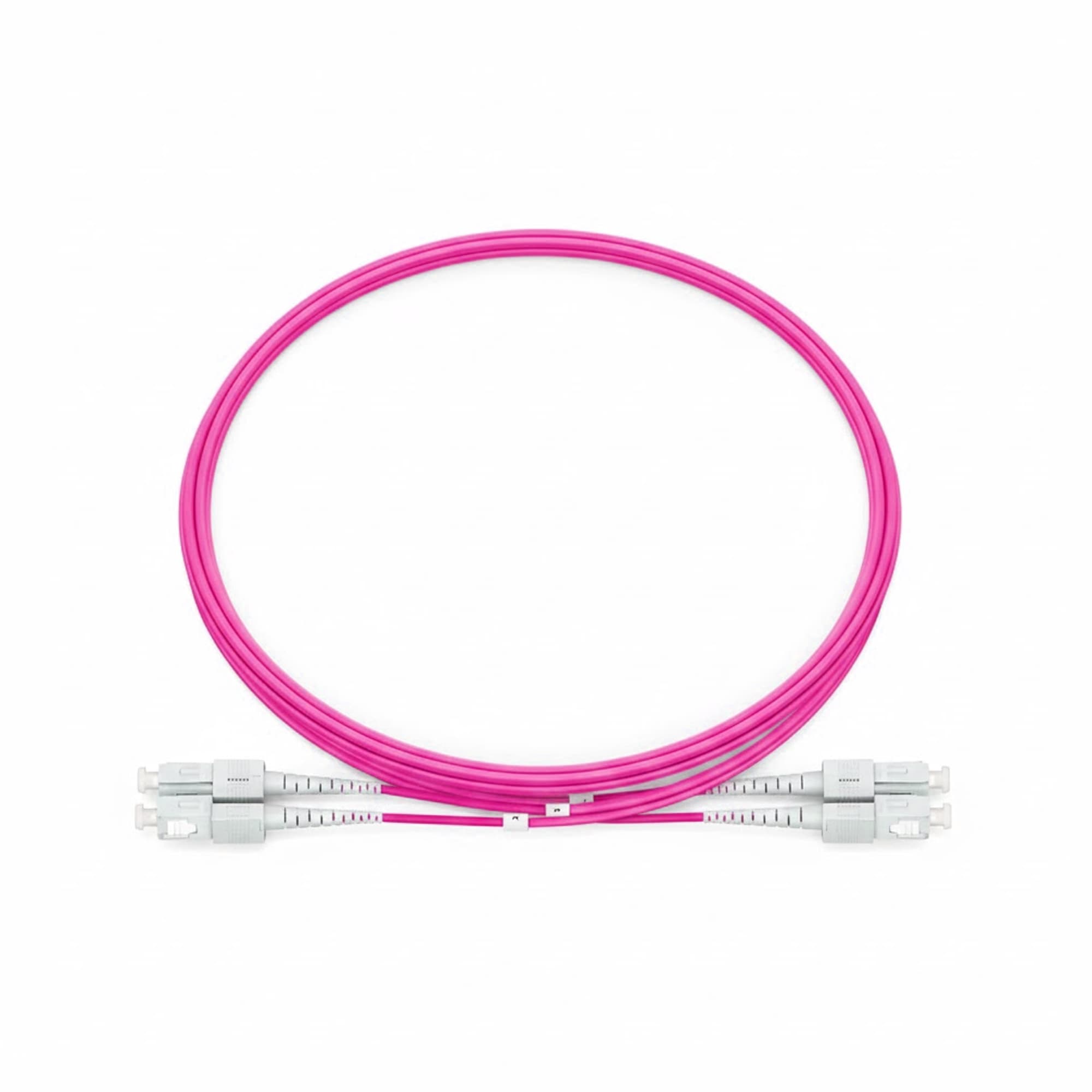 NSComm SC UPC to SC UPC Duplex Multimode(OM4) Fiber Patch Cable, 2 Fibers, 1.6mm OFNR