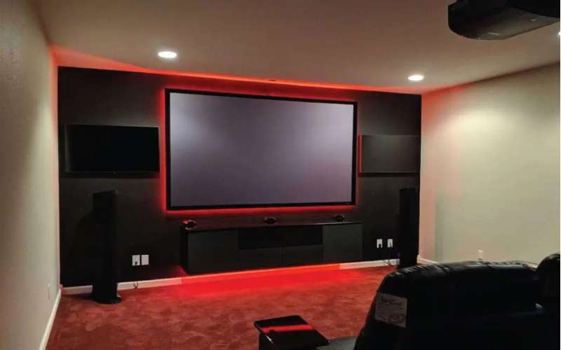 Screen Innovations Fixed 2" Series Frame Screen, 39'' x 92'' with Pure White 1.3  Material