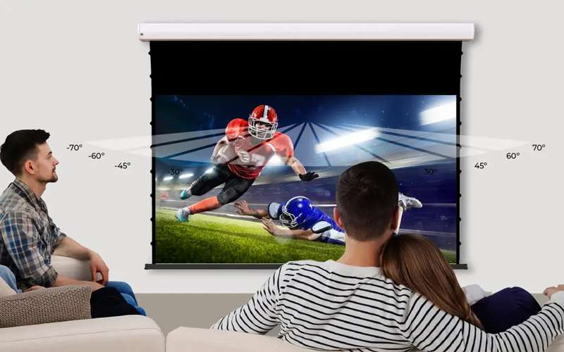 Screen Innovations Short Throw Motorized External Mount Screen, 53.8'' x 95.7'' with Short Throw Material