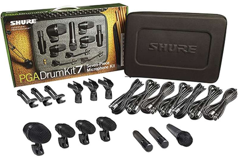 Shure 7PC MICROPHONE PACKAGE- PGA52, 57, 56(X3), 81(X2)