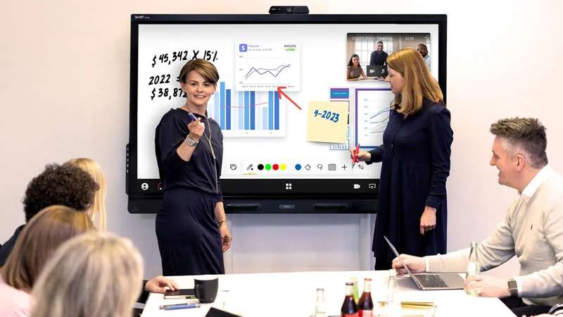 SMART Board 75" QX (V2) Pro series with iQ Video Conferencing Display