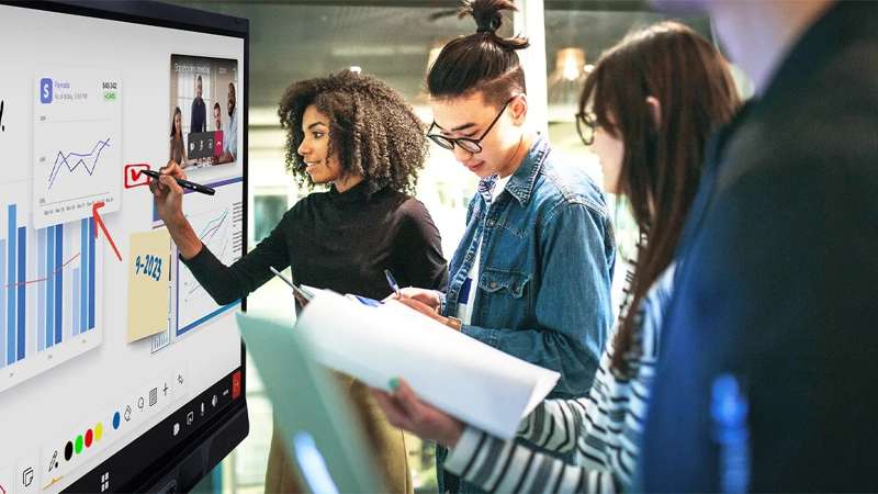 SMART Board 75" QX (V2) Pro series with iQ Video Conferencing Display