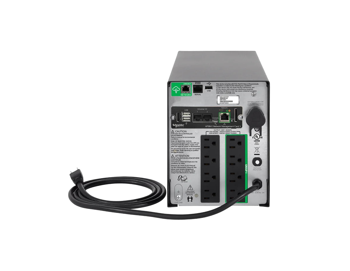 APC SMT1500CNC - Smart-UPS 1500VA Line-Interactive Tower UPS 8x 5-15R 120V with NMC