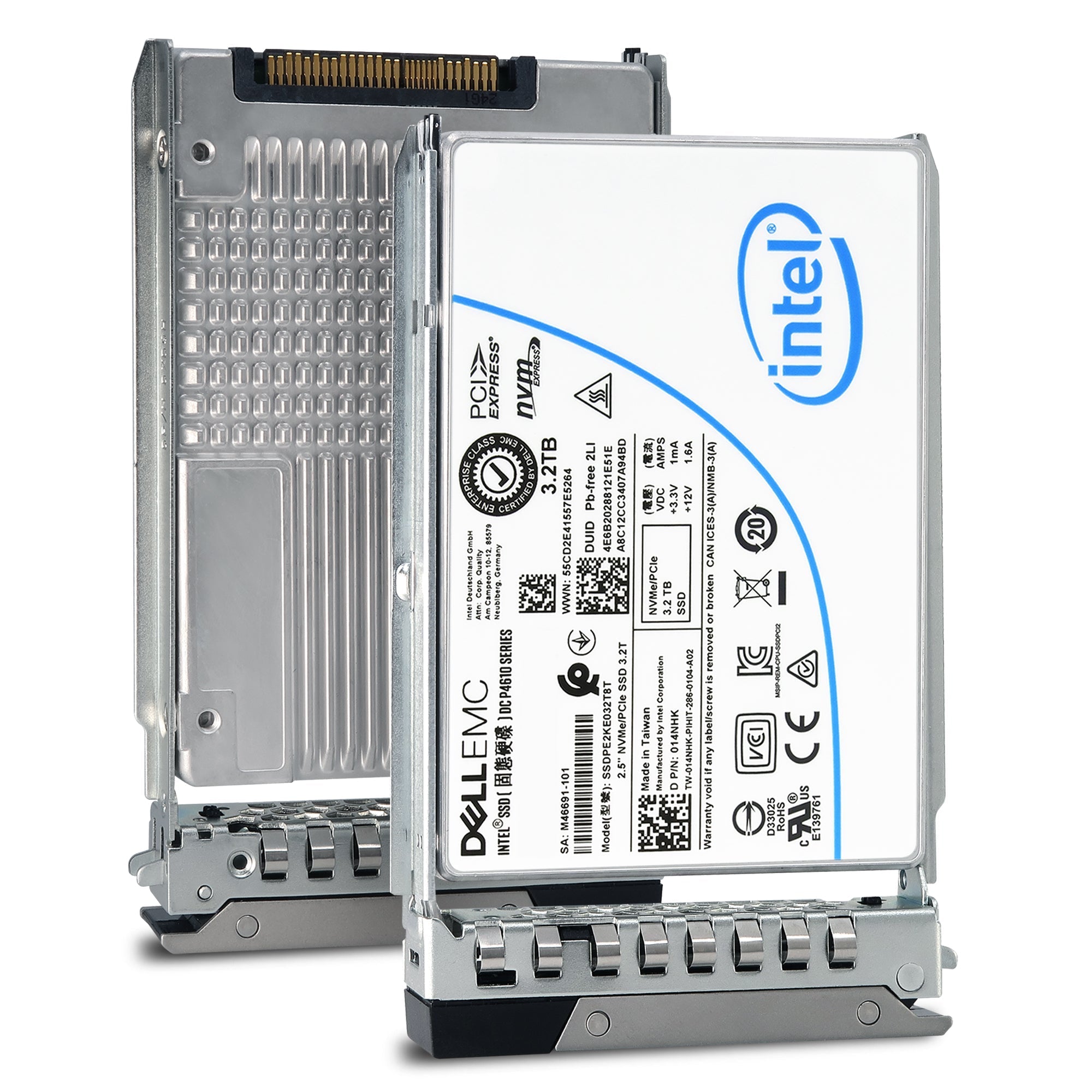 Dell G14 SSDPE2KE032T8TB 014NHK 3.2TB PCIe Gen 3.1 X4 4GB/s 3D TLC 3DWPD U.2 NVMe 2.5in Recertified Solid State Drive