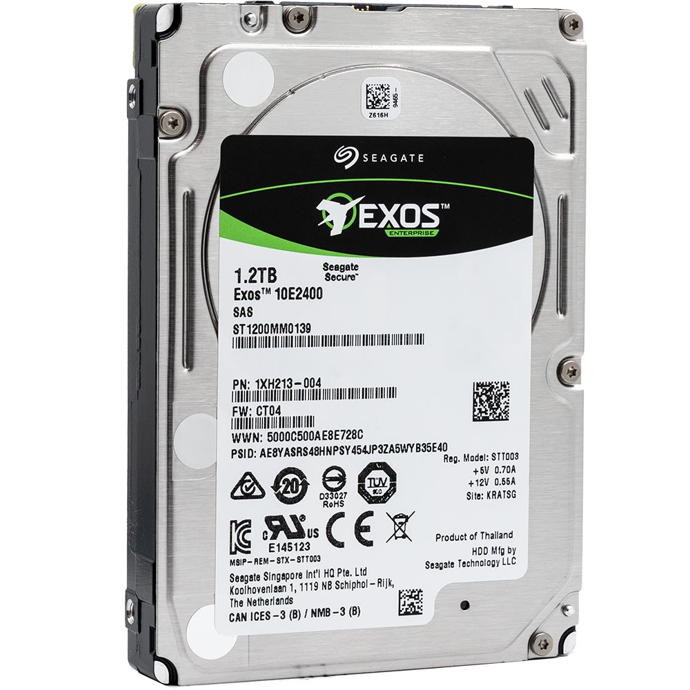 Seagate Exos 10E2400 ST1200MM0139 1.2TB 10K RPM SAS 12Gb/s 512e/4Kn 256MB 2.5" SED FastFormat Hard Drive