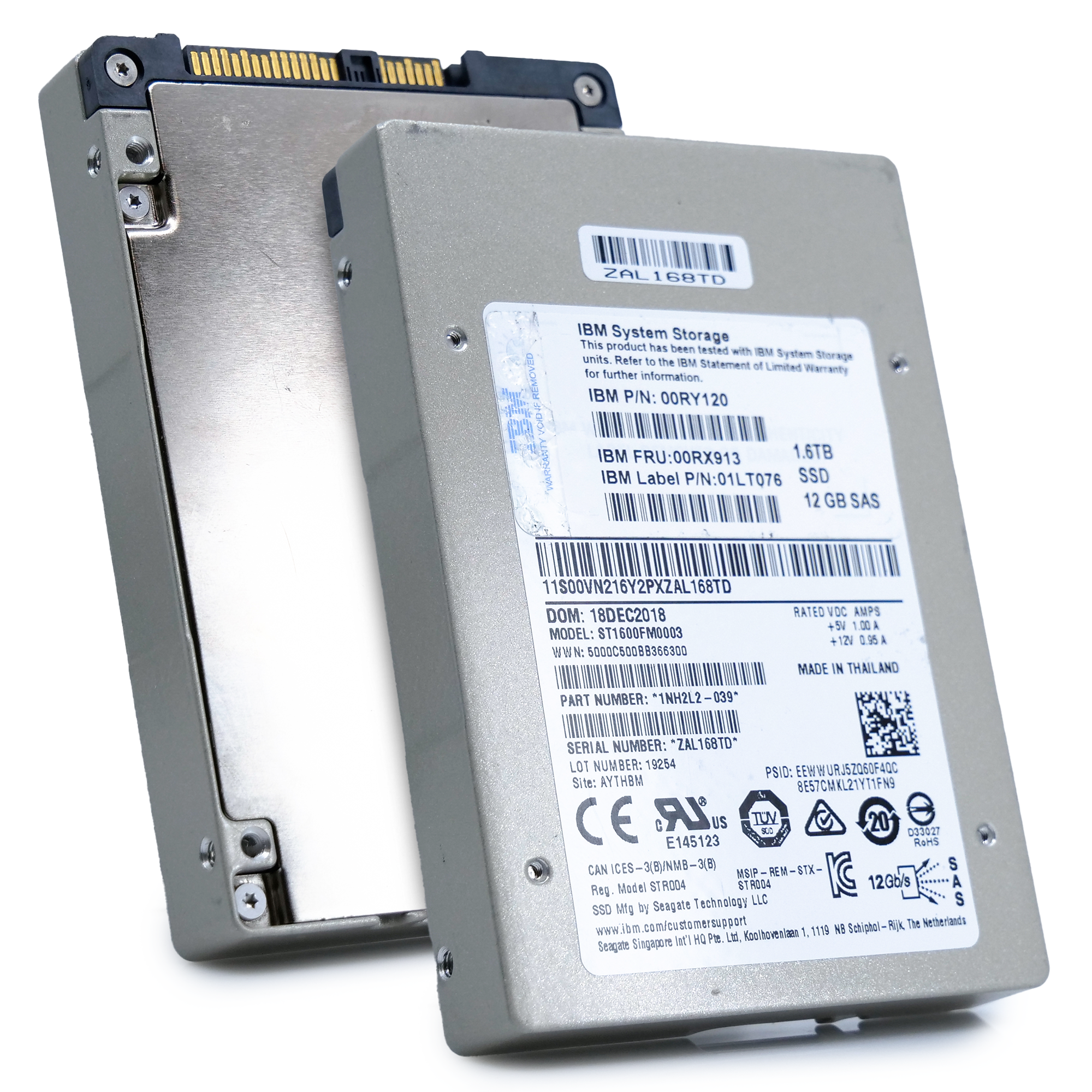 Seagate/IBM 1200.2 ST1600FM0003 1.6TB 10 DWPD SAS 12Gb/s eMLC 2.5in Solid State Drive