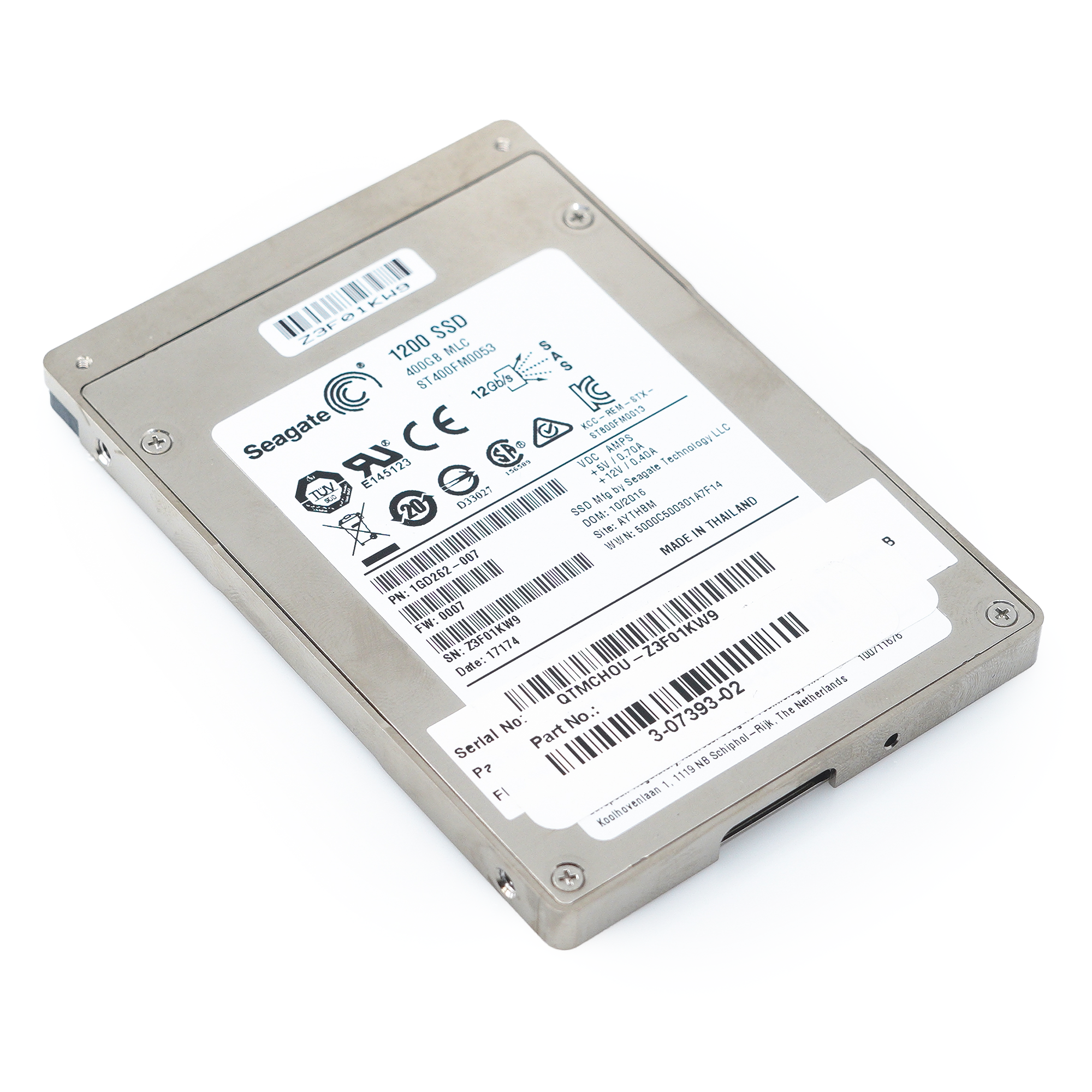 Seagate 1200 SSD ST400FM0053 400GB SAS 12Gb/s MLC High Endurance 10DWPD 2.5in Refurbished SSD