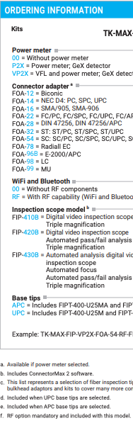 TKMAXFIP430B EXFO Handheld Display with Full Auto Digital Inspection Probe