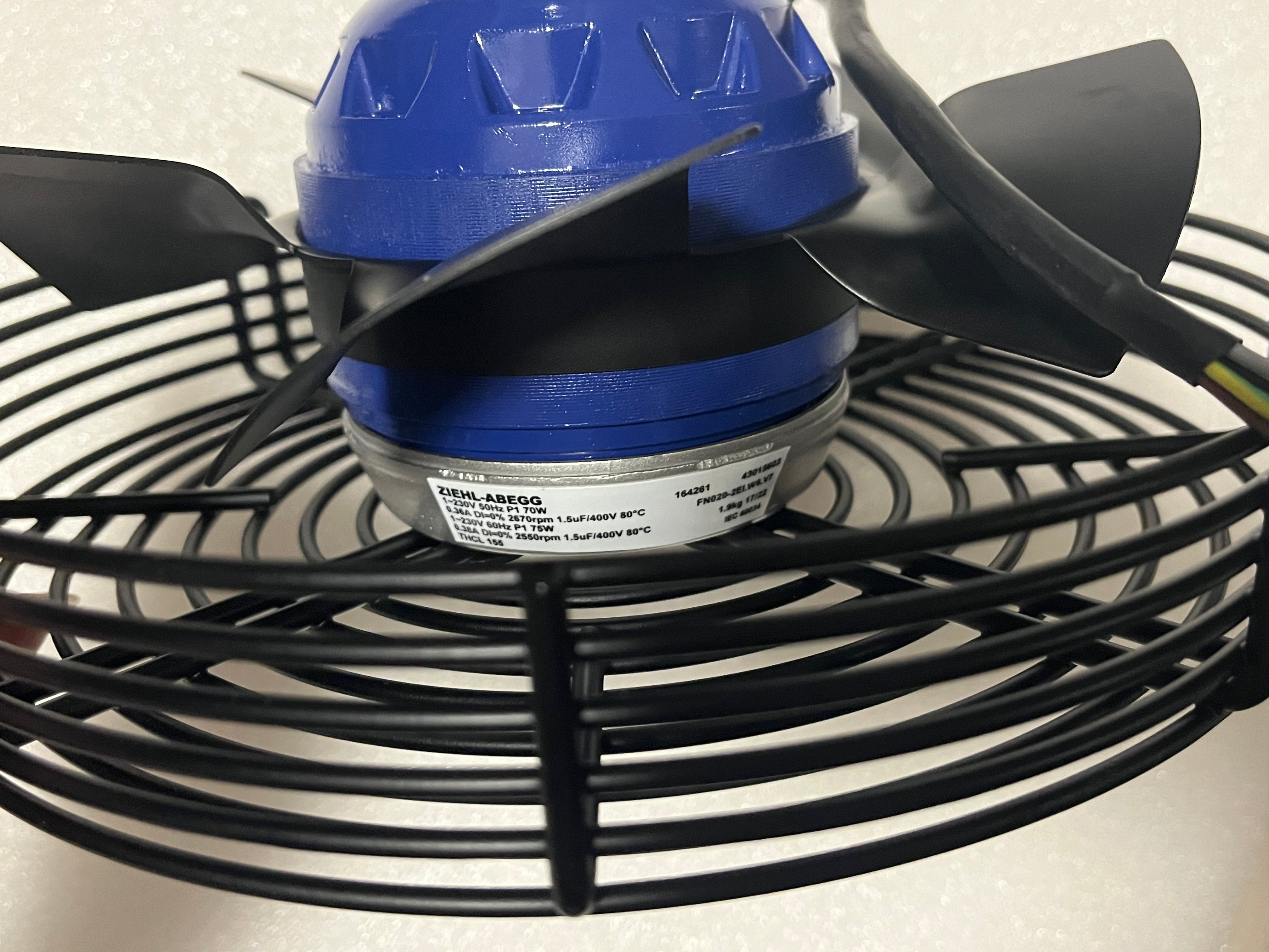 FN020-2EI.W6.V7  ZIEHL-ABEGG Axial Fan 0.075kW 230V 0.37A