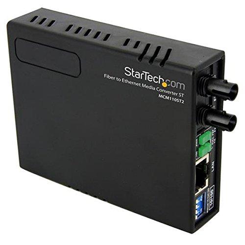 StarTech.com 10/100 Mbps Ethernet to Fiber Optic Media Converter - ST Multimode - 1310nm - 2km - Full/Half Duplex (MCM110ST2)-FoxTI