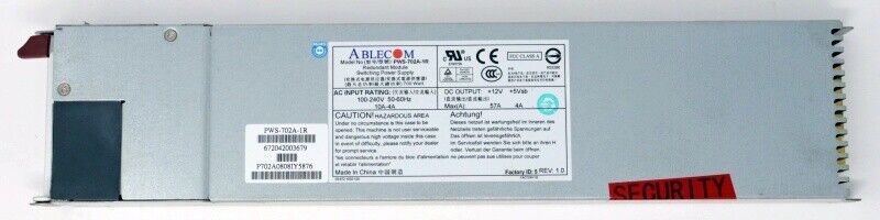 PWS-702A-1R 700W Redundant Server Power Supply