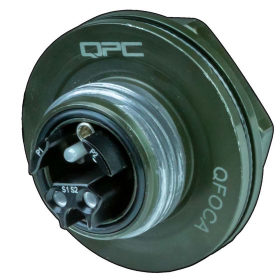 Blue 12-Fiber MM OM1 QFOCA Plug - Plug 100 feet