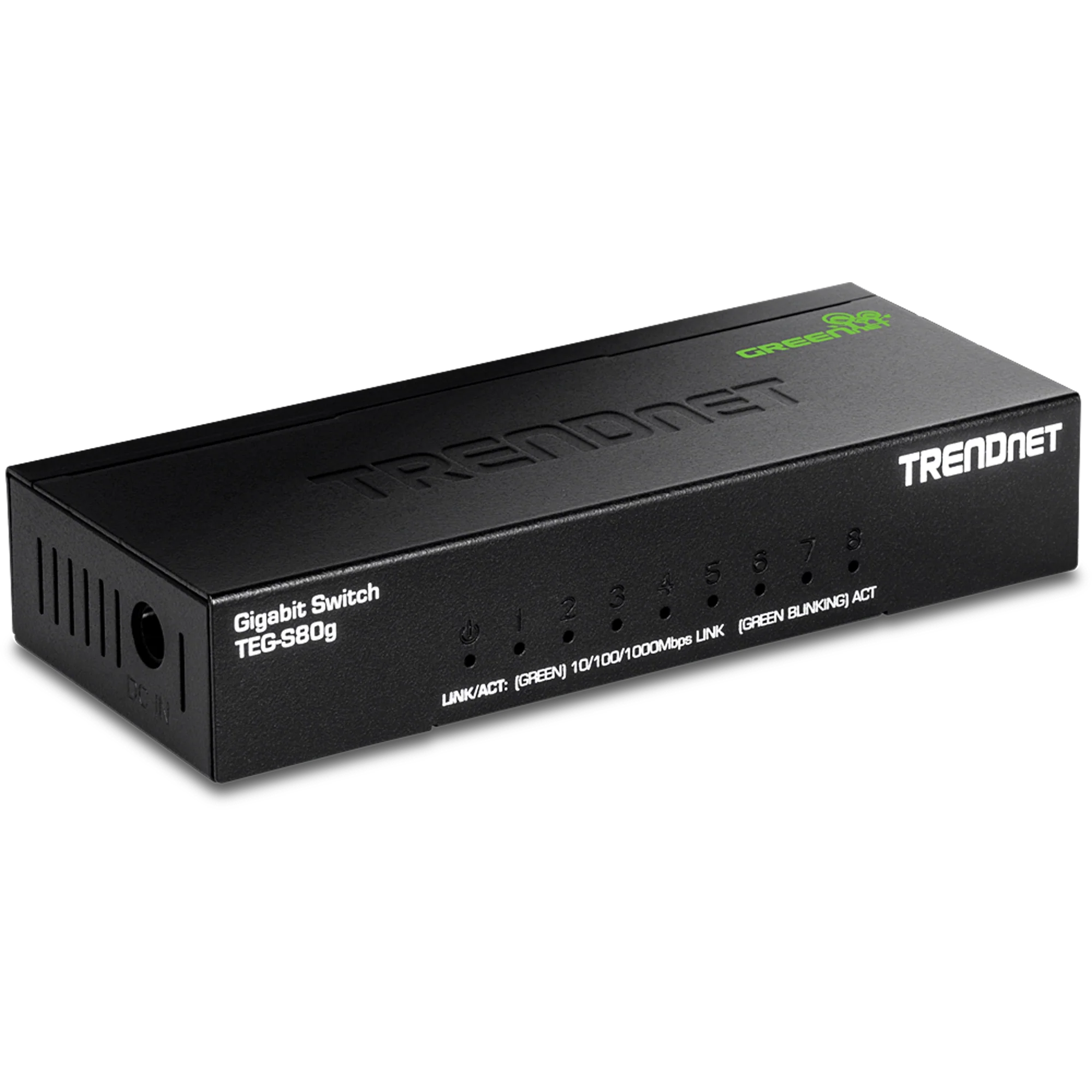 TRENDnet TEG-S80g 8-Port Gigabit GREENnet Mini Switch (Metal)