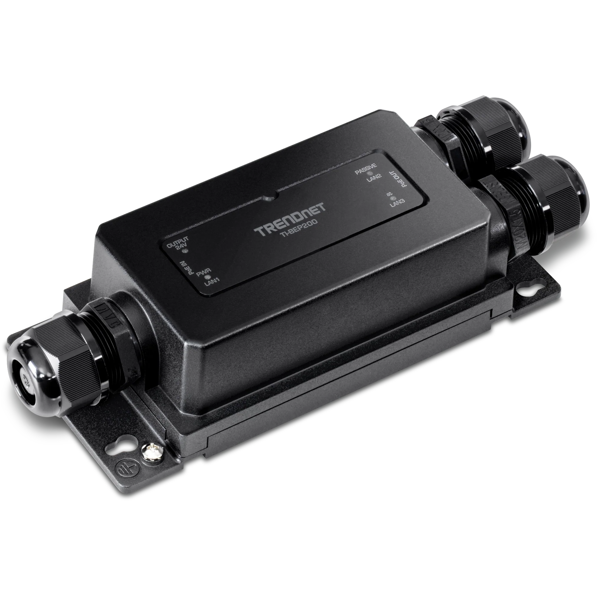 TRENDnet TI-BEP200 2-Port Industrial Outdoor Gigabit Active/Passive PoE+ Extender