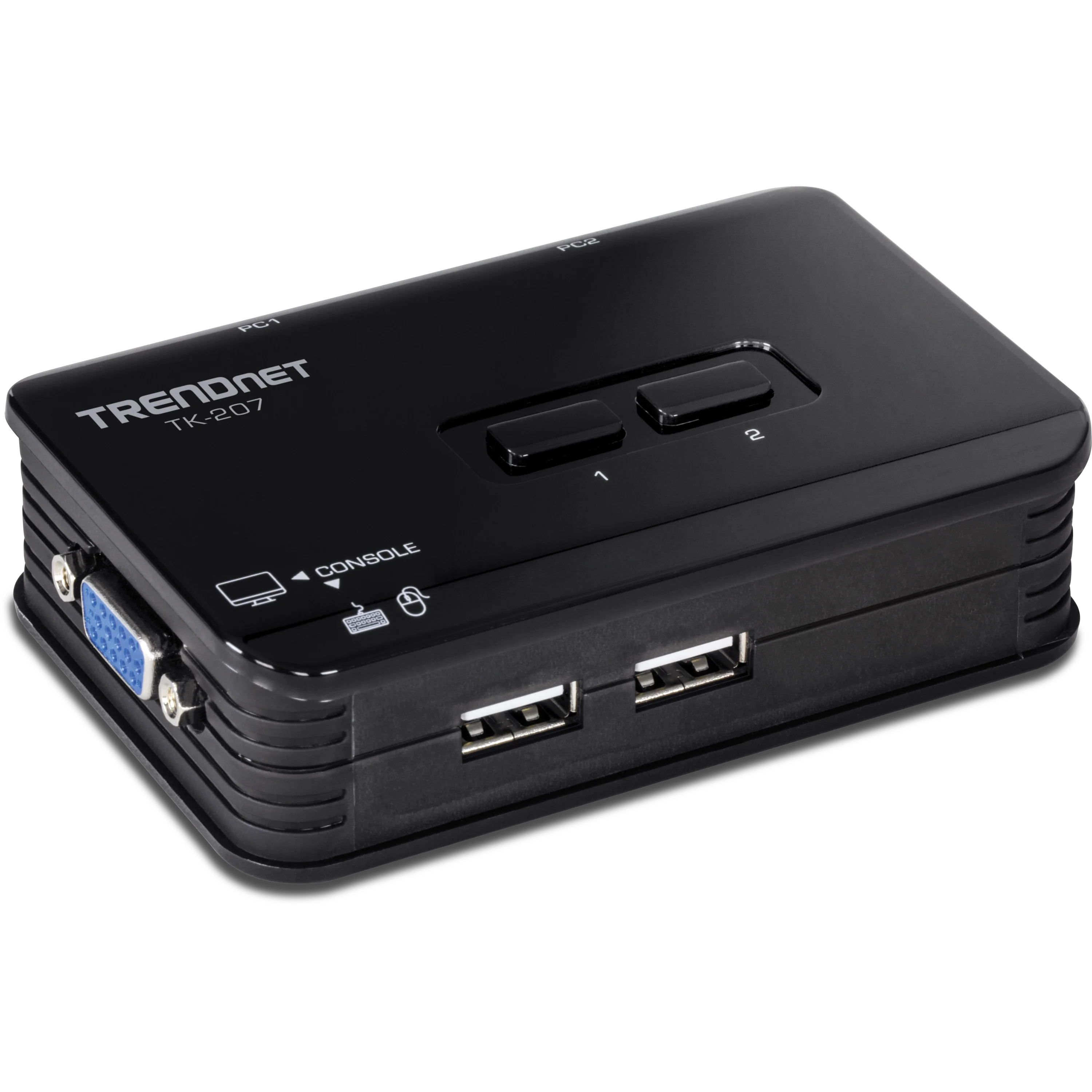 TRENDnet TK-207K 2-Port USB KVM Switch Kit (include 2 x KVM Cables)