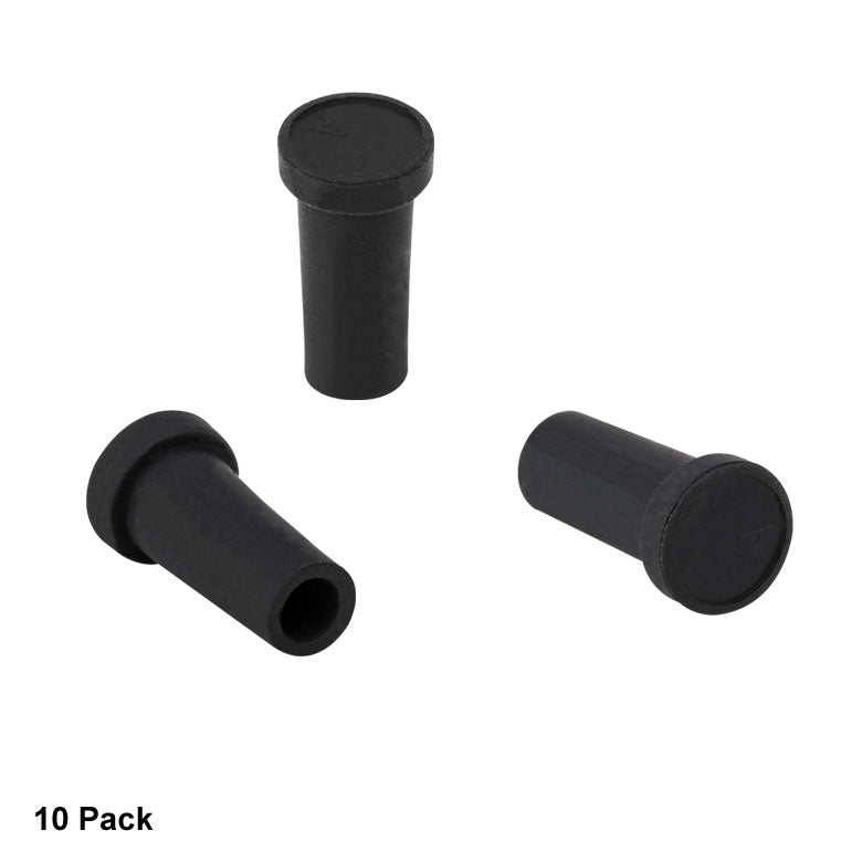 TH-CAPM - Black Rubber Dust Caps for Ø3.2 mm Ferrules, 10 Pack