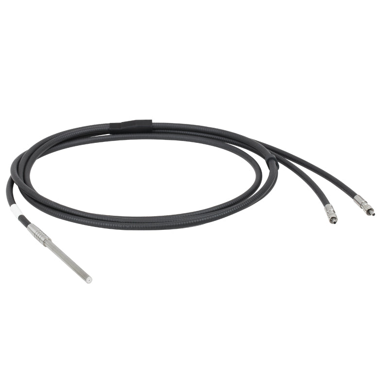 T-RP24 - Reflection Probe with Linear Leg, Ø200 µm, High-OH (250 - 1200 nm), SMA to Ø1/4" Probe, 2 m Long