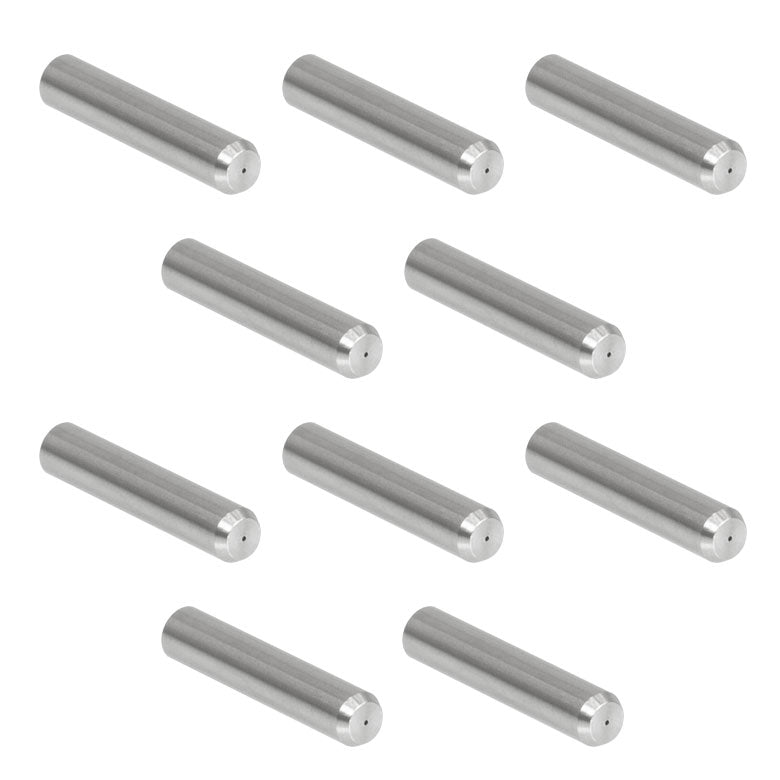 TH-SF230-10 - Ø2.5 mm, 12.7 mm Long SS Ferrule for MM Fiber, Ø230 µm Bore Size, 10 Pack