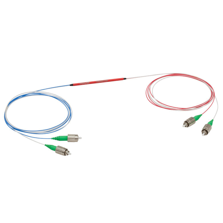 T-TW2000R3A2B - 2x2 Wideband Fiber Optic Coupler, 2000 ± 200 nm, 75:25 Split, SMF-28 Fiber, FC/APC