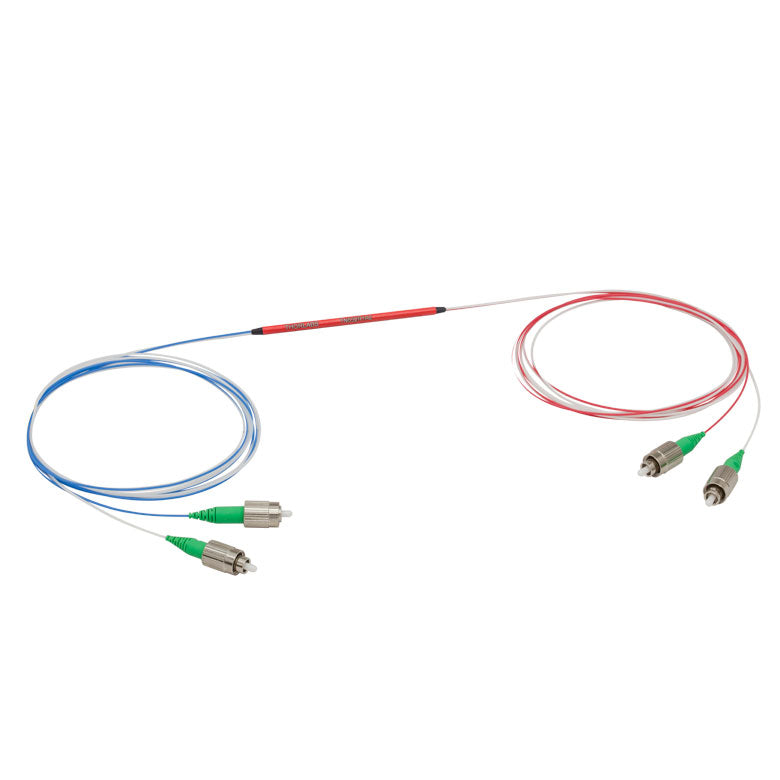 T-TN632R1A2 - 2x2 Narrowband Fiber Optic Coupler, 632 ± 15 nm, 99:1 Split, FC/APC Connectors