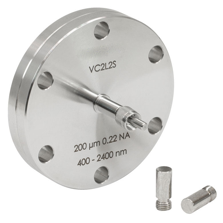 TH-VC2L2S - Fiber Feedthrough for Ø2.75" CF Flange, Low OH, Ø200 µm Core, 400 - 2400 nm, 0.22 NA, SMA