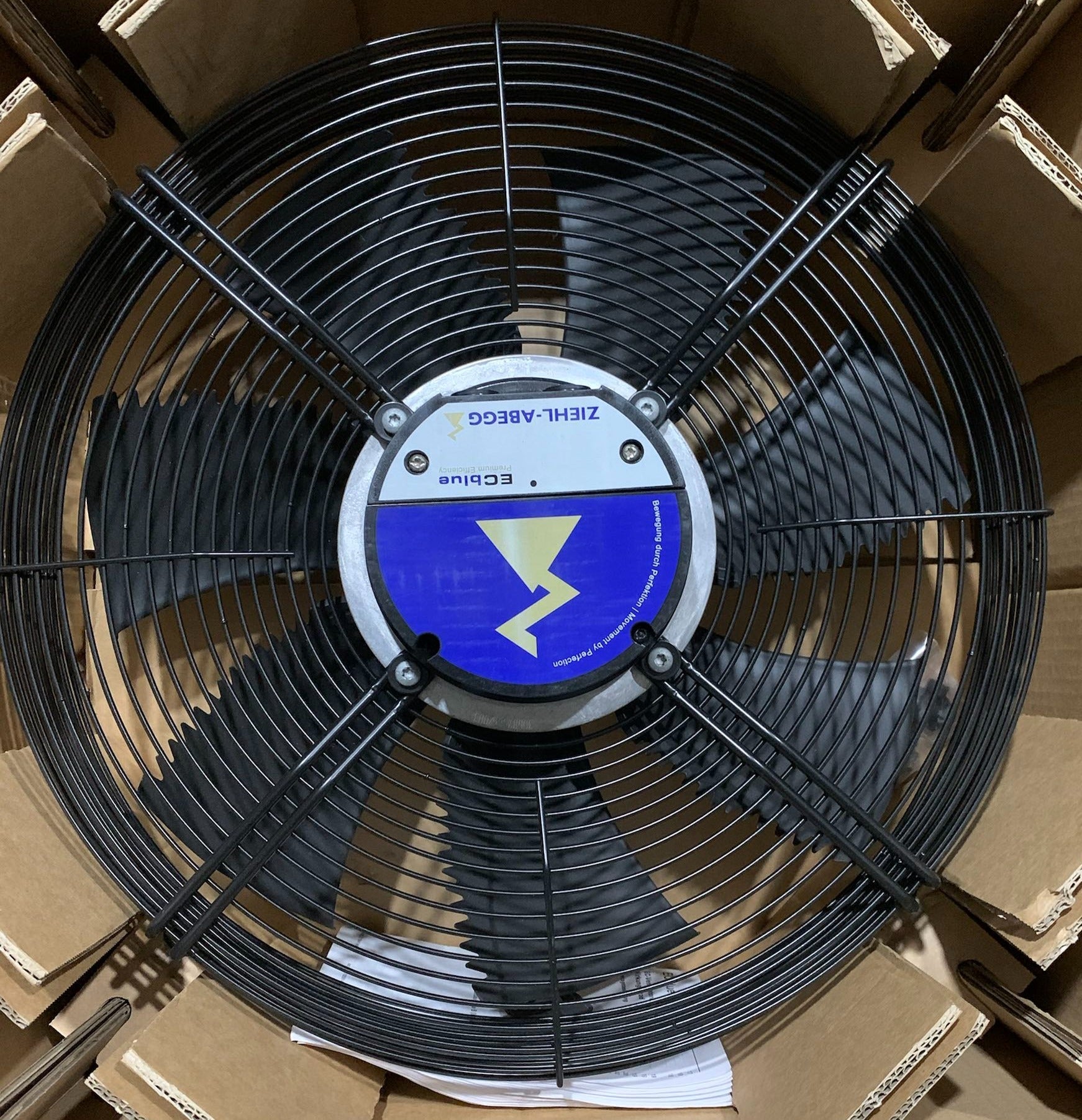 FN045-6lK.BD.V7P2  ZIEHL-ABEGG Axial Fan 200-277V 0.39kW 1.95/1.40A 1470rpm