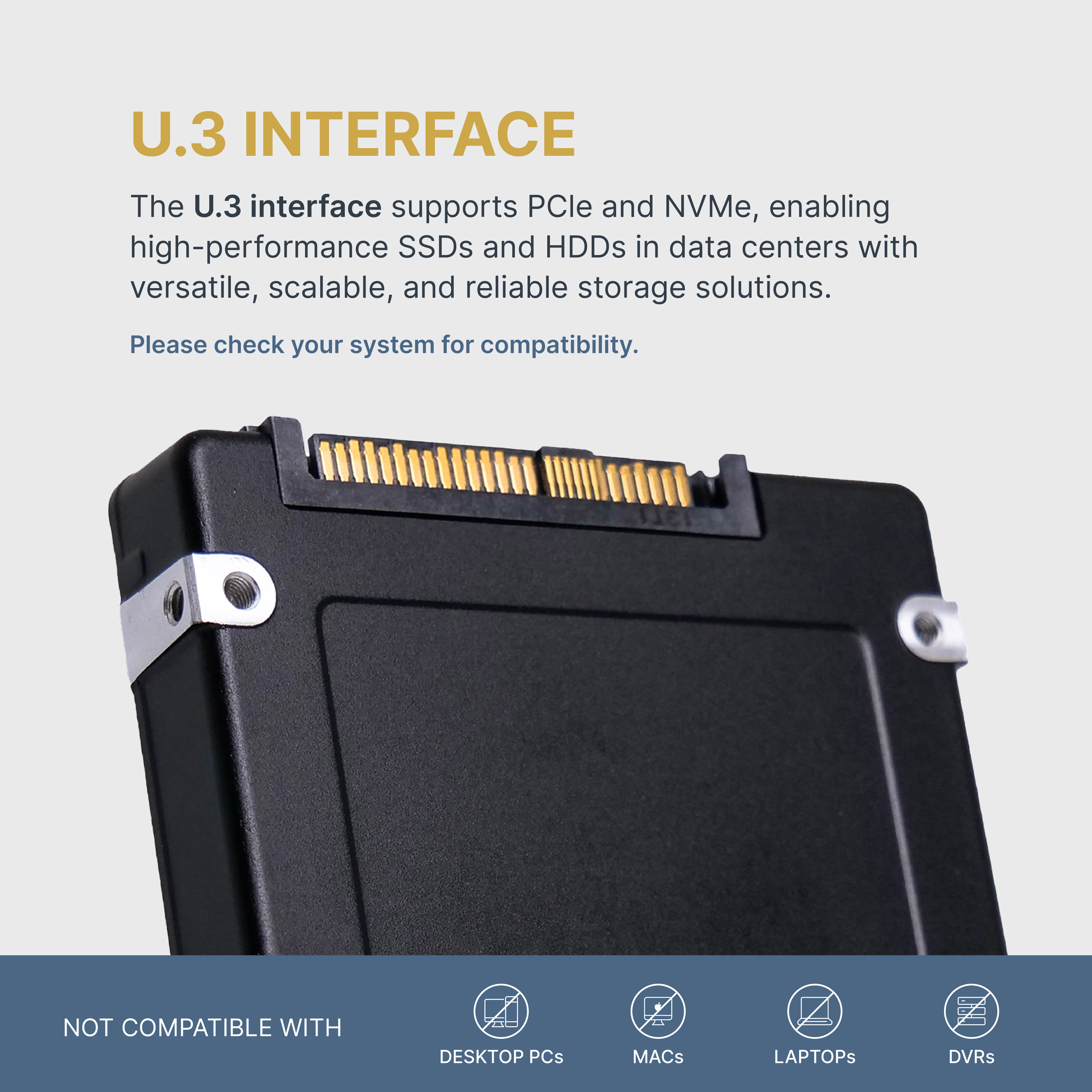 HP Generation 11 P66093-004 6.4TB 3 DWPD PCIe Gen 4.0 x4 8GB/s 3D TLC U.3 NVMe 2.5in Solid State Drive