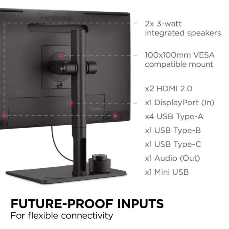 Viewsonic 27" ColorPro 4K UHD Professional Monitor with USB-C & ColorPro Wheel