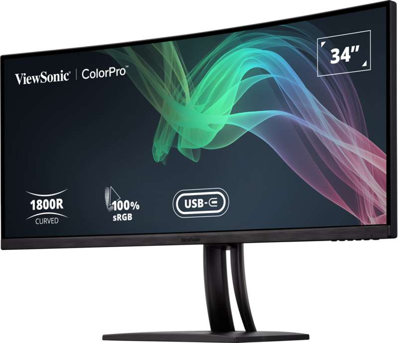 Viewsonic 34" ColorPro UWQHD Curved Professional Monitor with 100W USB-C & RJ45