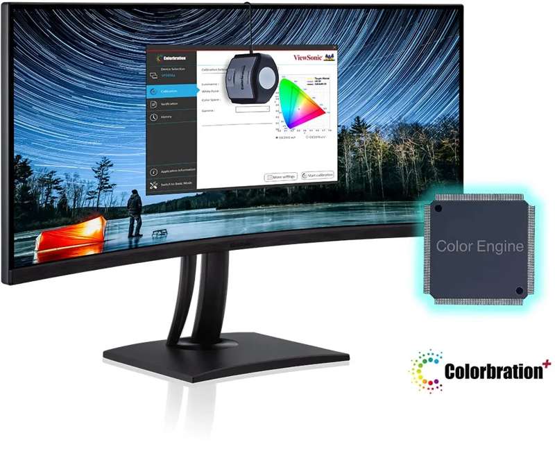Viewsonic 34" ColorPro UWQHD Curved Professional Monitor with 100W USB-C & RJ45