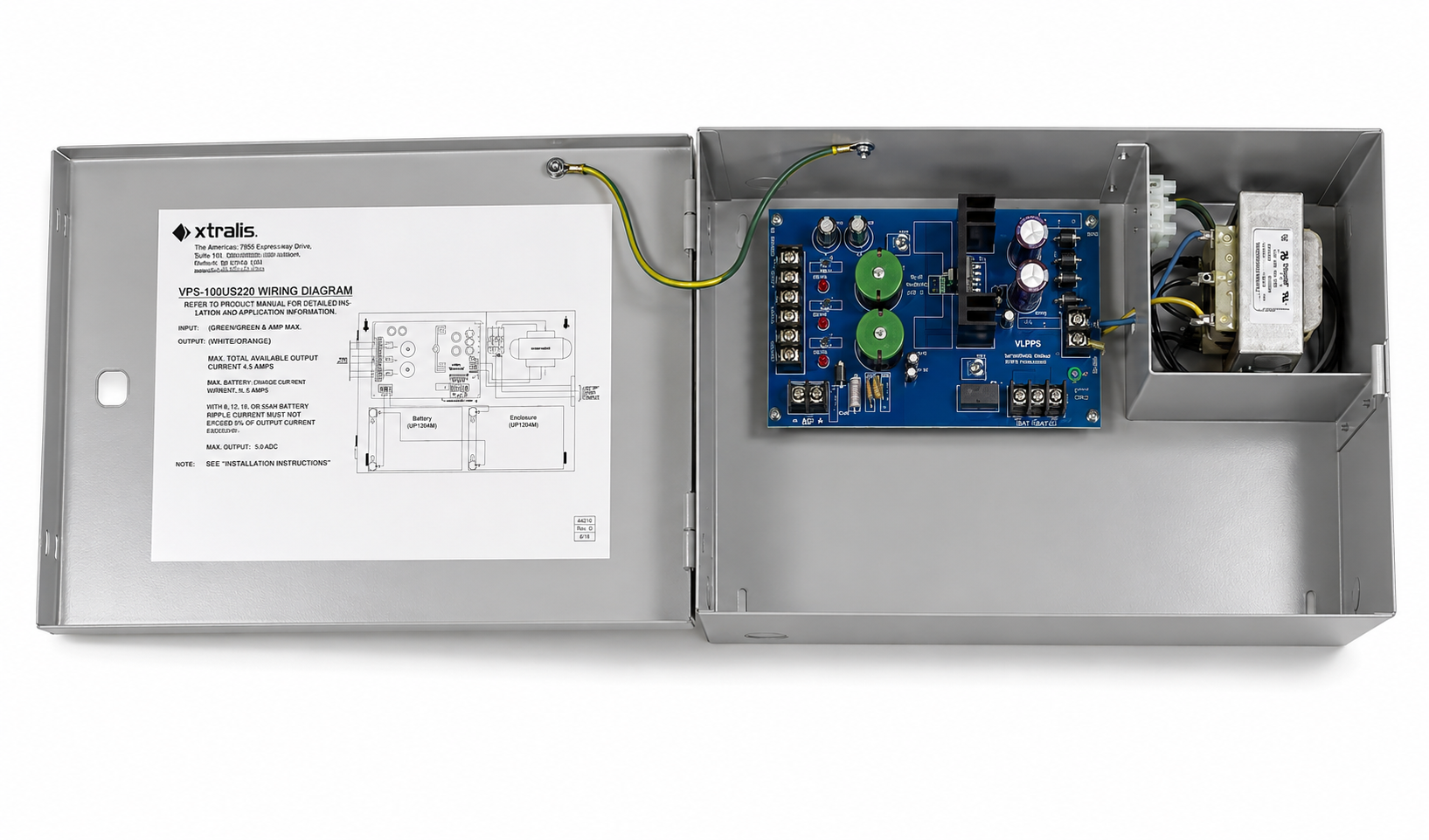 Xtralis VPS-100US-220 24VDC Fire Alarm Power Supply 220 VAC