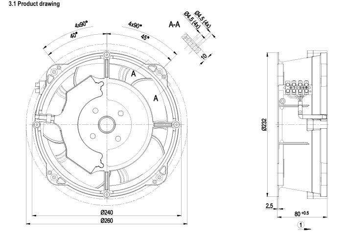 W2E208-BA20-51 Ebm-Papst 	 AC AXIAL FAN