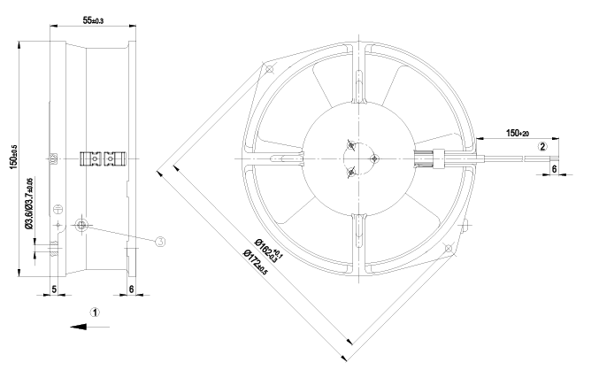 W2S130-AB03-21 ebm papst  FAN AXIAL