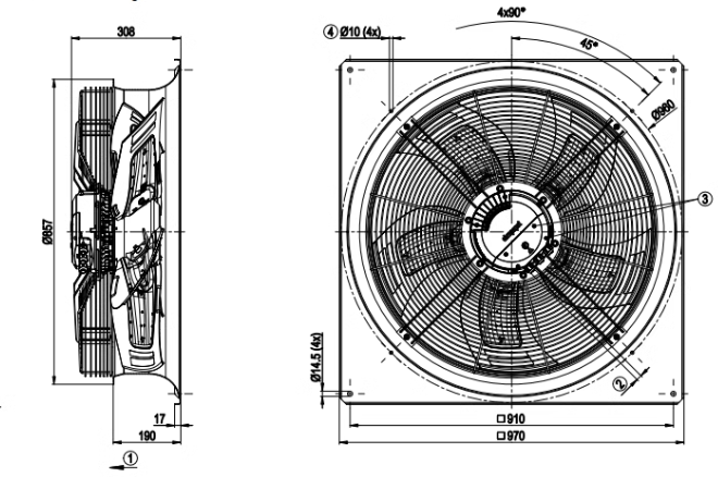 W3G800-GS26-03 ebmpapst  Axial fan