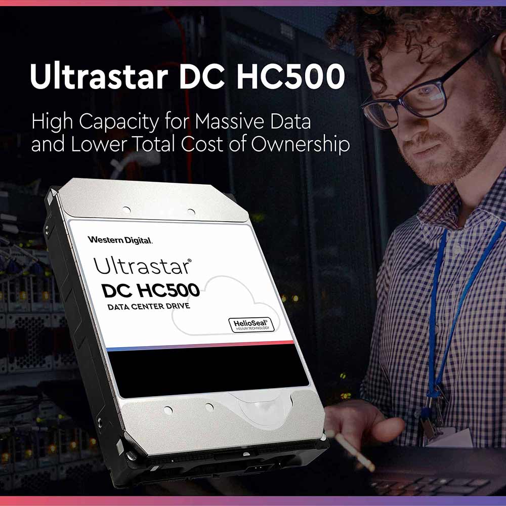 Western Digital Ultrastar DC HC530 WUH721414ALE604 14TB 7.2K RPM SATA 6Gb/s 512e 3.5in Refurbished HDD