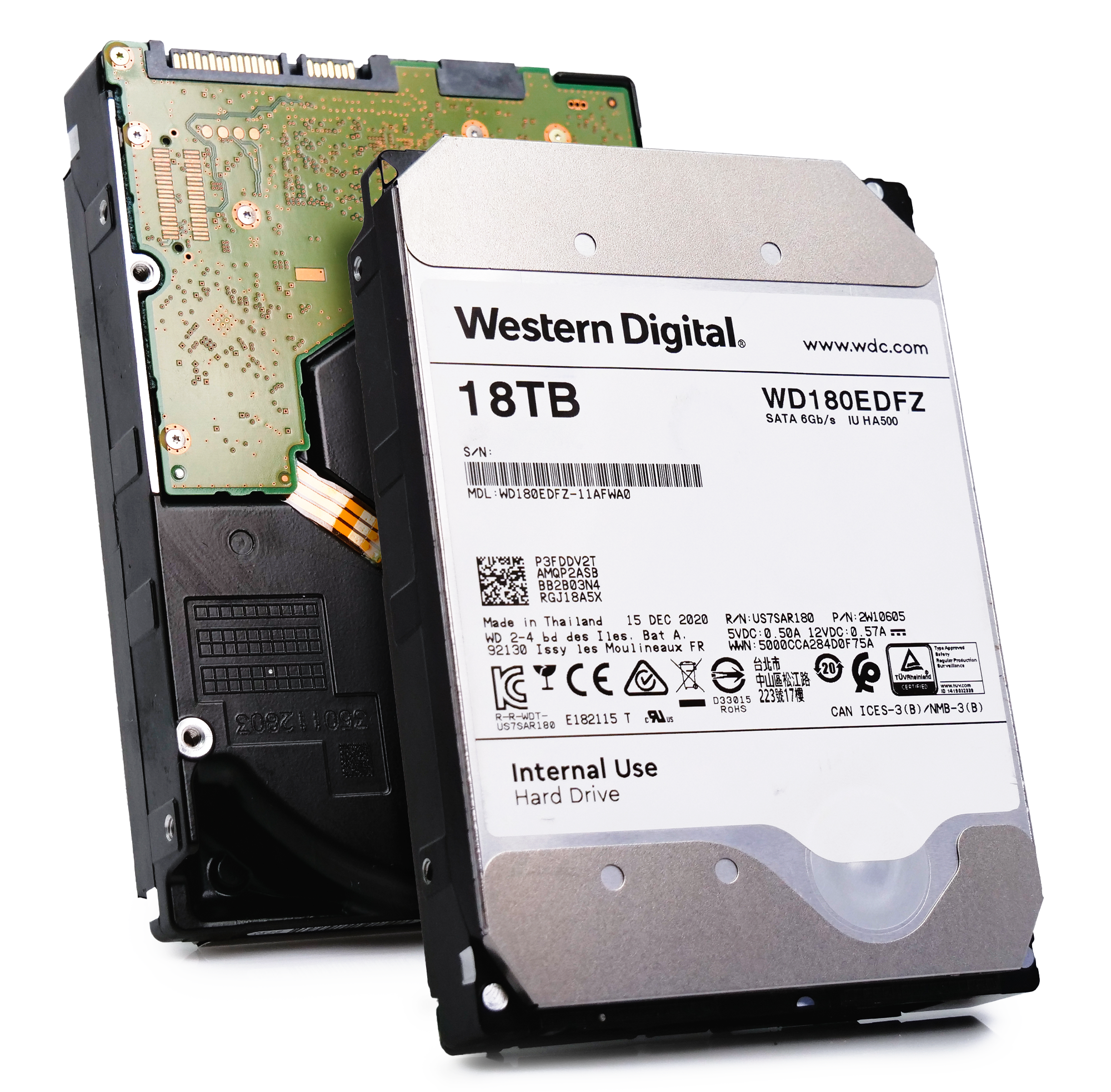 Western Digital WD180EDFZ 18TB 5.4K RPM SATA 6Gb/s 512e 3.5in Recertified Hard Drive