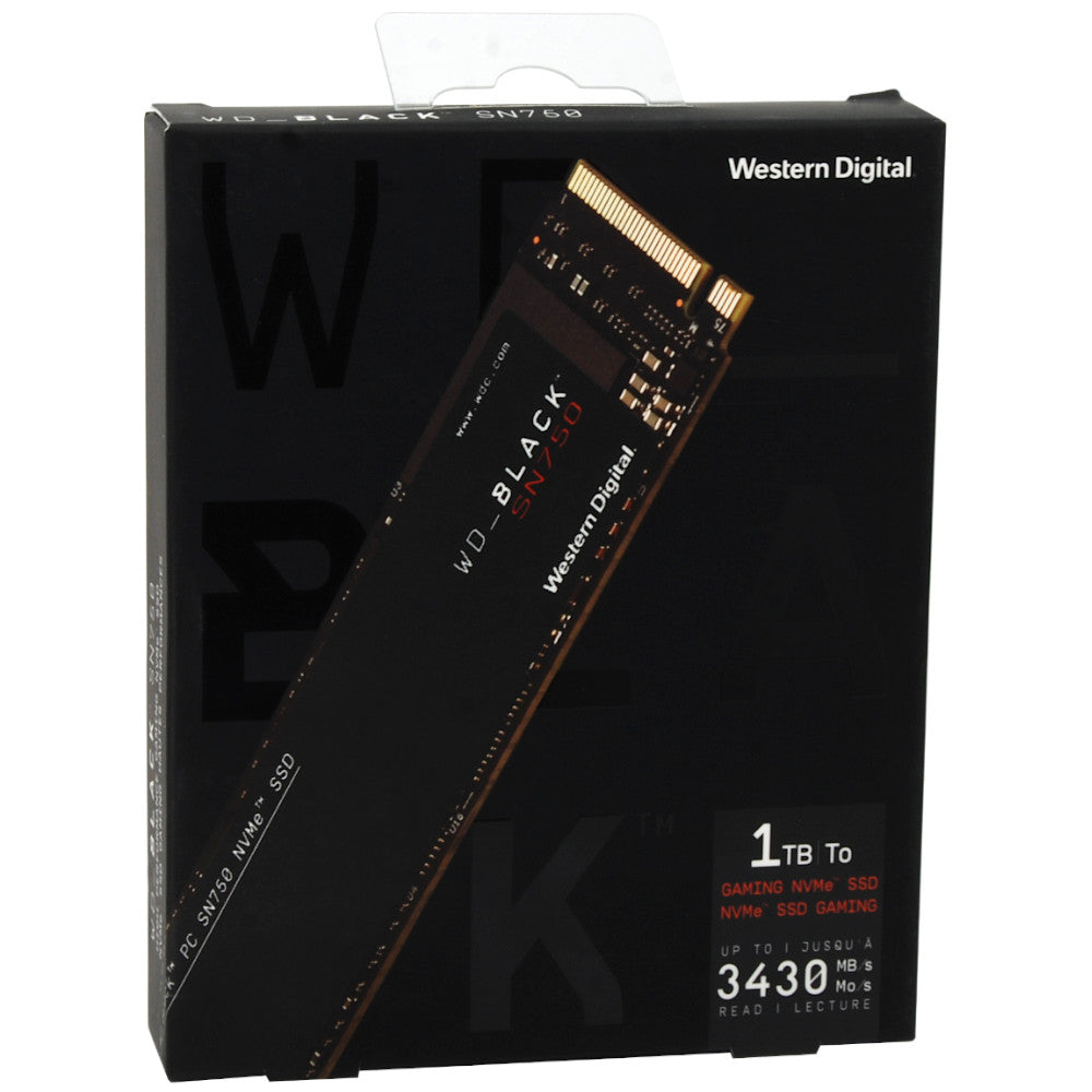 Western Digital Black SN750 WDS100T3X0C 1TB PCIe Gen 3.0 x4 M.2 2280 Solid State Drive