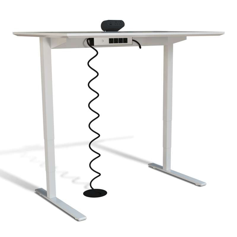 Wiremold Sit Stand Desk Power Module with Dual Outlets and USB Ports, Black